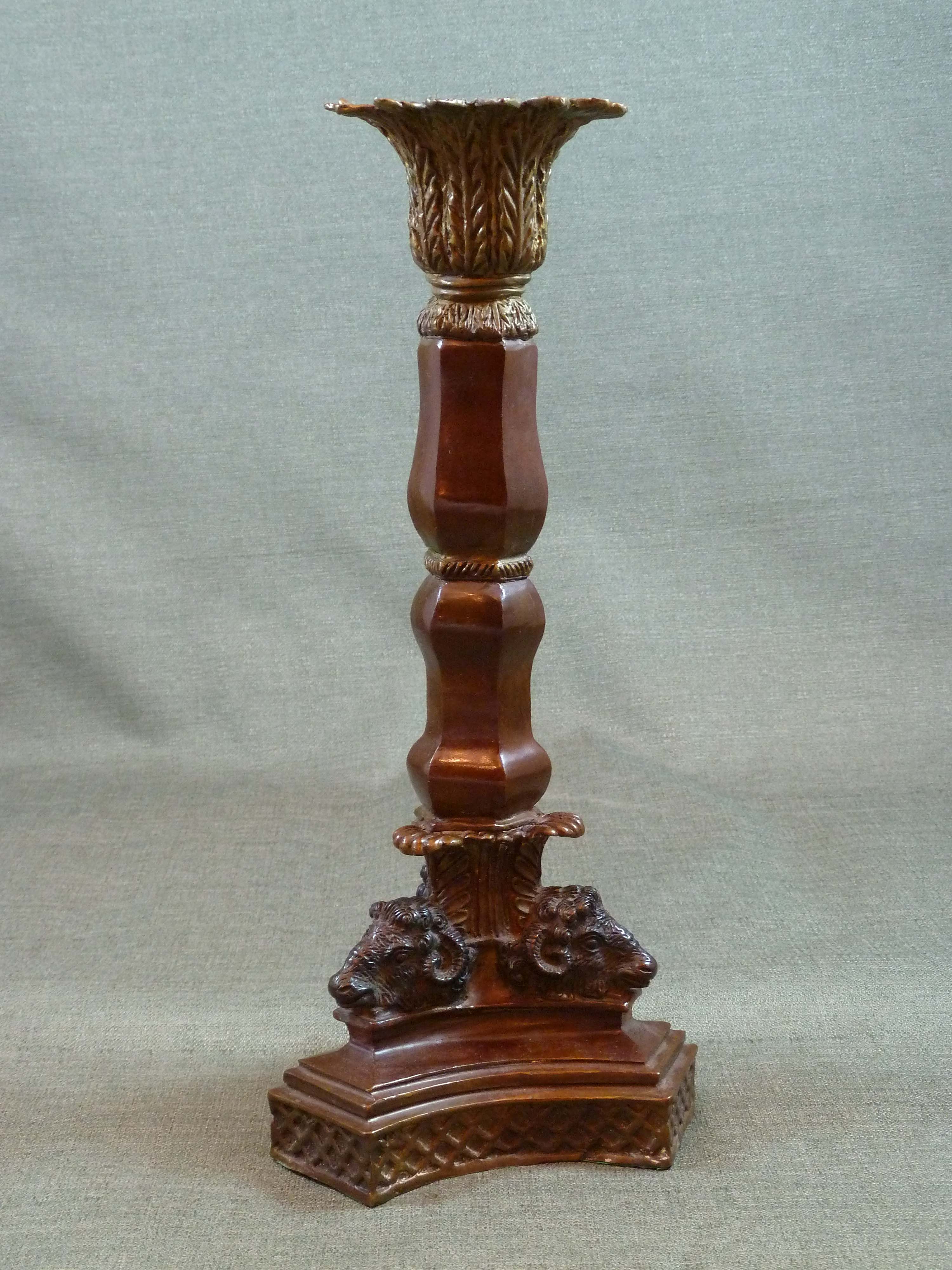 FC1002 Candlestick with Ram Heads